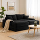 Teya Double Chaise Sofa | 2 Pillows | Black Chenille Upholstery | 94"