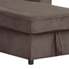 Seya Sleeper L Sectional Sofa | Storage Chaise | Brown Corduroy | 93"