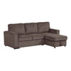 Seya Sleeper L Sectional Sofa | Storage Chaise | Brown Corduroy | 93"