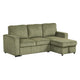 Seya Sleeper L Sectional Sofa | Storage Chaise | Green Corduroy | 93"