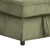 Seya Sleeper L Sectional Sofa | Storage Chaise | Green Corduroy | 93’’ BM342637