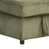 Seya Sleeper L Sectional Sofa | Storage Chaise | Green Corduroy | 93"