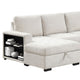 Stila Sleeper Sectional Sofa w Storage Chaise | 128’’ Beige BM342638