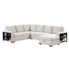 Stila Sleeper Sectional Sofa w Storage Chaise | 128" Beige