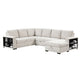Stila Sleeper Sectional Sofa w Storage Chaise | 128" Beige
