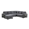 Stila Sleeper Sectional Sofa w Storage Chaise | 128’’ Dark Gray BM342639