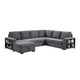 Stila Sleeper Sectional Sofa w Storage Chaise | 128’’ Dark Gray BM342639