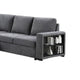 Stila Sleeper Sectional Sofa w Storage Chaise | 128’’ Dark Gray BM342639