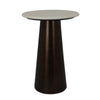 Plant Stand Accent Table | Bronze Metal | White Marble Top | 23"