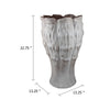 Decorative Vase | Gray Ceramic | Rustic Weathered Finish | 23" Tall