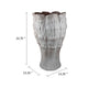 Decorative Vase | Gray Ceramic | Rustic Weathered Finish | 23" Tall
