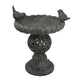 Bird Bath | Bronze Finished Resin Pedestal | Wide Scalloped Bowl | 22"