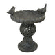 Bird Bath | Bronze Finished Resin Pedestal | Wide Scalloped Bowl | 22"