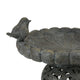 Bird Bath | Bronze Finished Resin Pedestal | Wide Scalloped Bowl | 22"