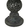 Bird Bath | Bronze Finished Resin Pedestal | Wide Scalloped Bowl | 22"
