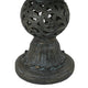 Bird Bath | Bronze Finished Resin Pedestal | Wide Scalloped Bowl | 22"