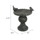 Bird Bath | Bronze Finished Resin Pedestal | Wide Scalloped Bowl | 22"