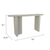 Console Table | White Wood | 63" Rectangular Top w Minimalist Legs