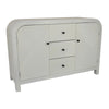Jack Credenza Sideboard | White Wood | 2 Cabinets & 3 Drawers | 47"
