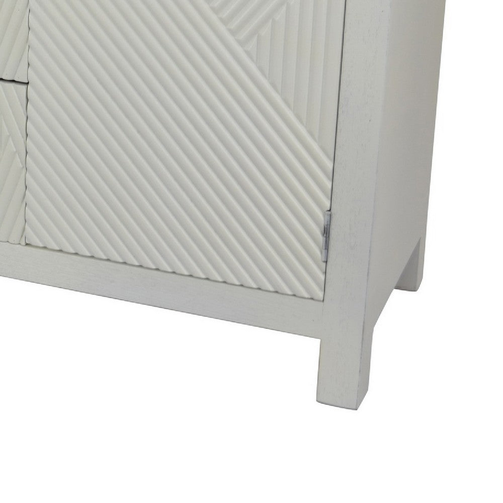 Jack Credenza Sideboard | White Wood | 2 Cabinets & 3 Drawers | 47"