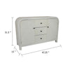 Jack Credenza Sideboard | White Wood | 2 Cabinets & 3 Drawers | 47"
