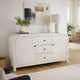 Jack Credenza Sideboard | White Wood | 2 Cabinets & 3 Drawers | 47"