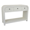 Jack Console Table | White Wood | 3 Drawers & Bottom Shelf | 47"