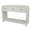 Jack Console Table | White Wood | 3 Drawers & Bottom Shelf | 47"