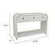 Jack Console Table | White Wood | 3 Drawers & Bottom Shelf | 47"