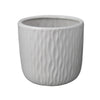 Kena Planter Set of 3 | White Ceramic | Wave Texture Indoor | 13 10 8"