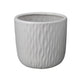 Kena Planter Set of 3 | White Ceramic | Wave Texture Indoor | 13 10 8"