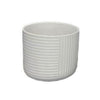 Kena Planter Set of 3 | White Ceramic | Ribbed Texture Pots | 12 10 8"