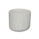 Kena Planter Set of 3 | White Ceramic | Ribbed Texture Pots | 12 10 8"