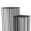 Accent Plant Stand Set of 2 | Black Metal Open Frame | 42 & 34"