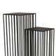 Accent Plant Stand Set of 2 | Black Metal Open Frame | 42 & 34"