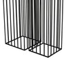 Accent Plant Stand Set of 2 | Black Metal Open Frame | 42 & 34"