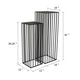 Accent Plant Stand Set of 2 | Black Metal Open Frame | 42 & 34"