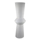 Milana Hourglass Vase | White Metal | Modern Textured Tall Floor Vase | 34"