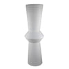 Milana Hourglass Vase | White Metal | Modern Textured Tall Floor Vase | 34"
