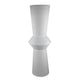 Milana Hourglass Vase | White Metal | Modern Textured Tall Floor Vase | 34"