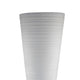 Milana Hourglass Vase | White Metal | Modern Textured Tall Floor Vase | 34"