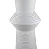 Milana Hourglass Vase | White Metal | Modern Textured Tall Floor Vase | 34"