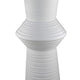 Milana Hourglass Vase | White Metal | Modern Textured Tall Floor Vase | 34"