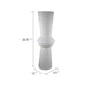 Milana Hourglass Vase | White Metal | Modern Textured Tall Floor Vase | 34"