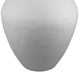 Textured Amphora Style Vase | White Metal w Dual Handles | 19"