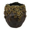 Siya Decorative Vase | Brown Ceramic | Rustic Round Floral Design | 13"