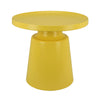 Lumia Plant Stand | Yellow Finish | Raised Rim Top Retro Accent | 19"