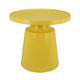 Lumia Plant Stand | Yellow Finish | Raised Rim Top Retro Accent | 19"