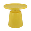 Lumia Plant Stand | Yellow Finish | Raised Rim Top Retro Accent | 19"