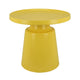 Lumia Plant Stand | Yellow Finish | Raised Rim Top Retro Accent | 19"
